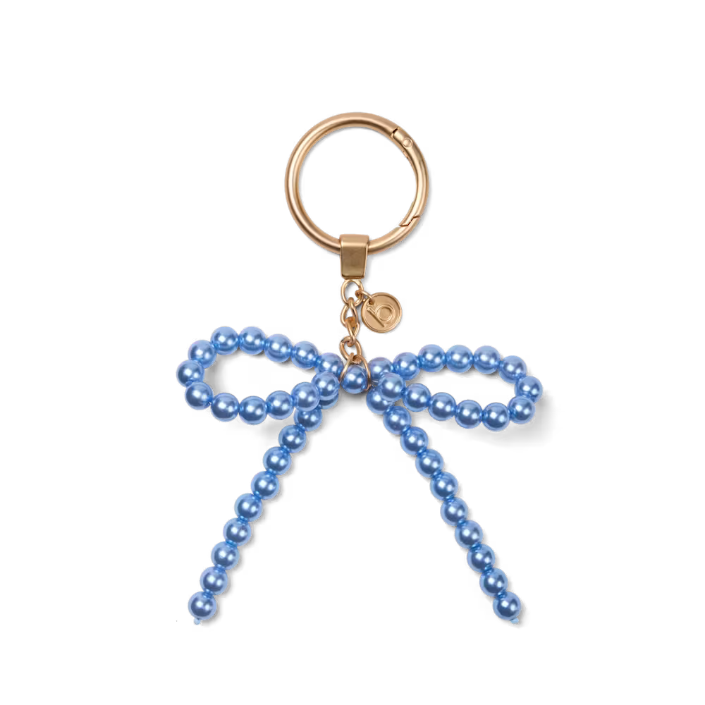 BOGG'D & CHARMED BOW BLUE PEARL BOW/418