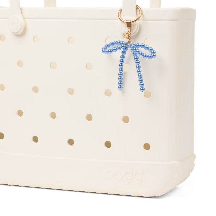 BOGG'D & CHARMED BOW BLUE PEARL BOW/418