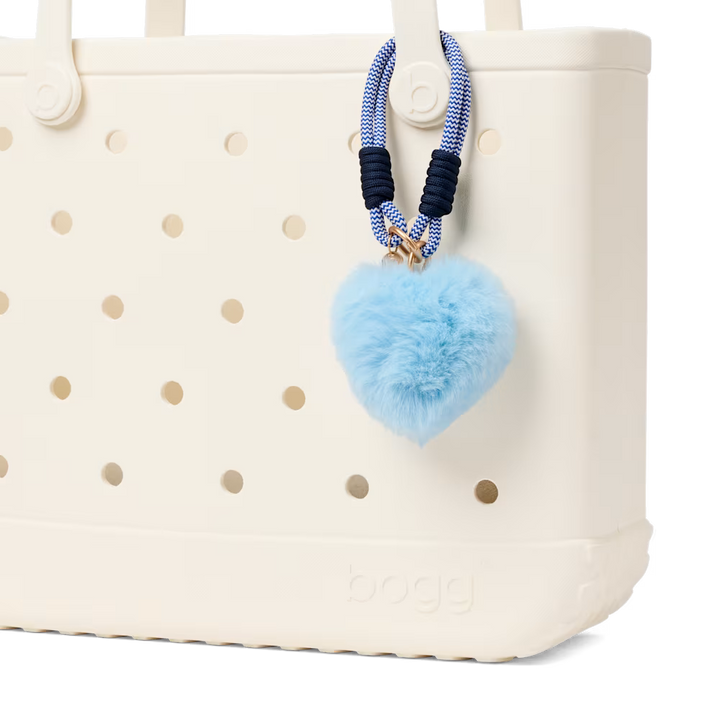 BOGG'D & CHARMED POUF BLUE HEART POUF
