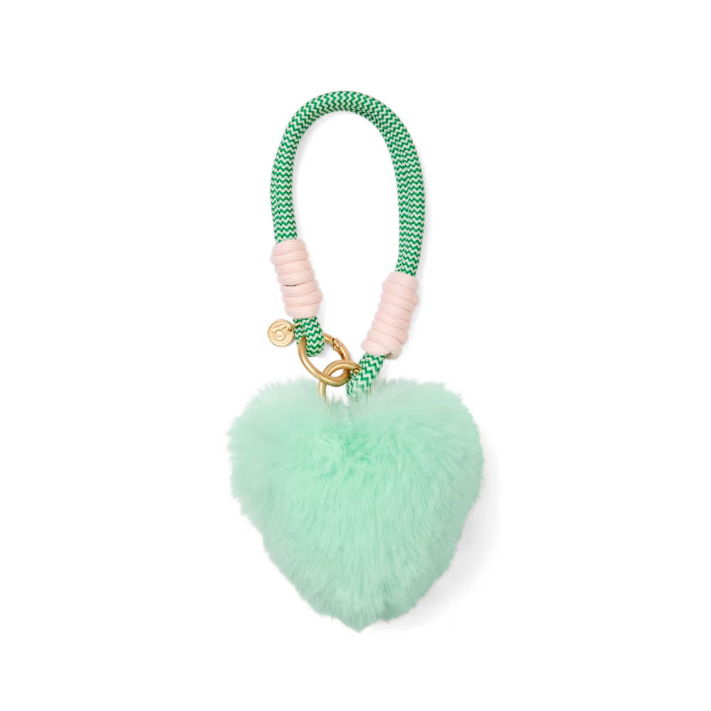 BOGG'D & CHARMED POUF GREEN HEART POUF