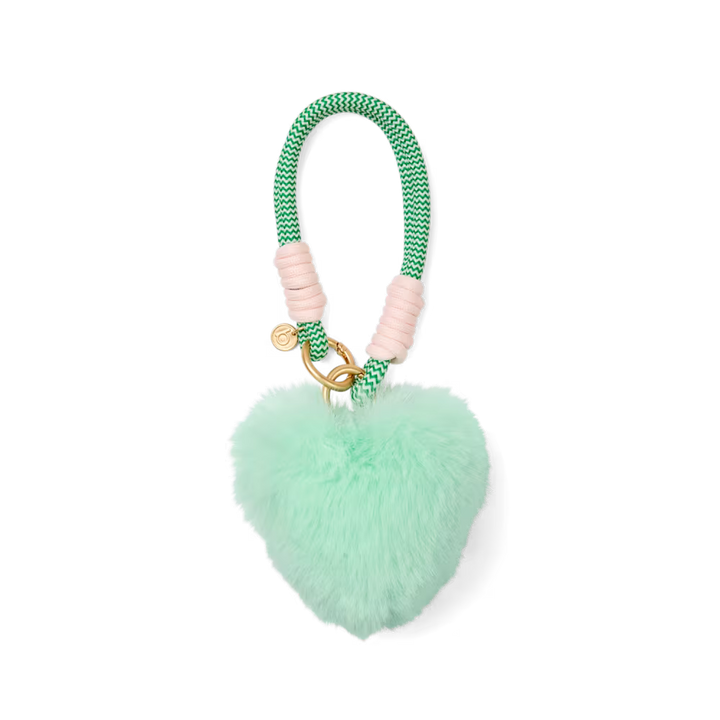BOGG'D & CHARMED POUF GREEN HEART POUF