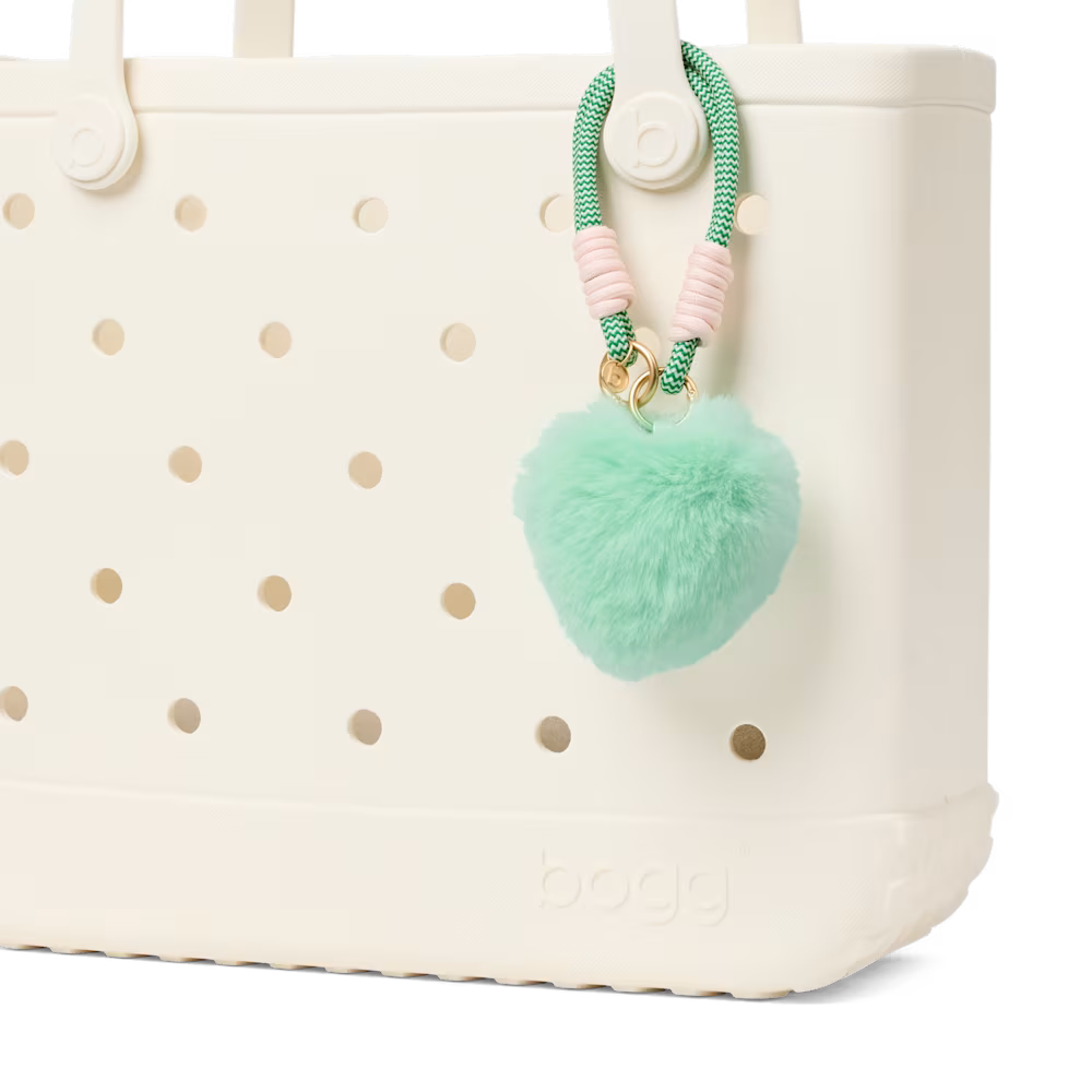 BOGG'D & CHARMED POUF GREEN HEART POUF