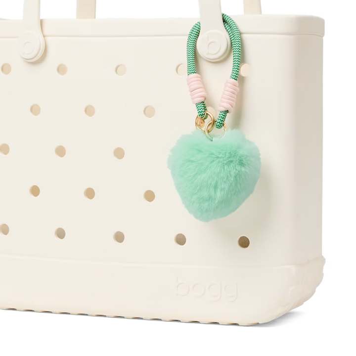 BOGG'D & CHARMED POUF GREEN HEART POUF