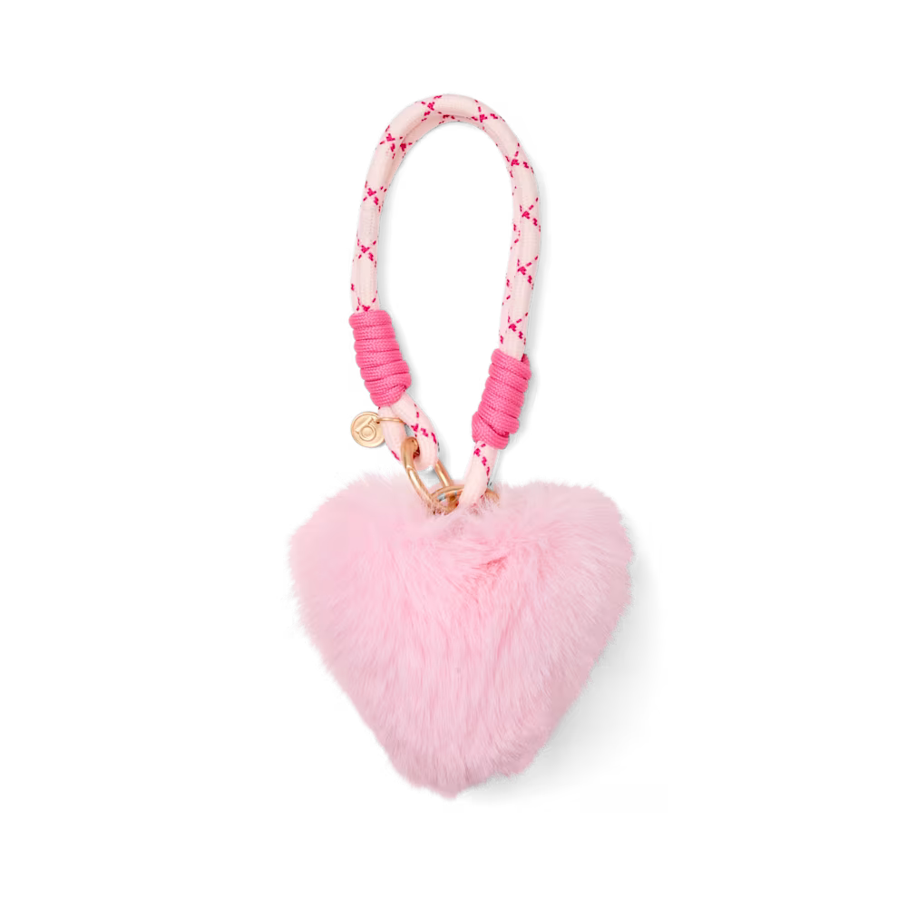 BOGG'D & CHARMED POUF PINK HEART POUF /681