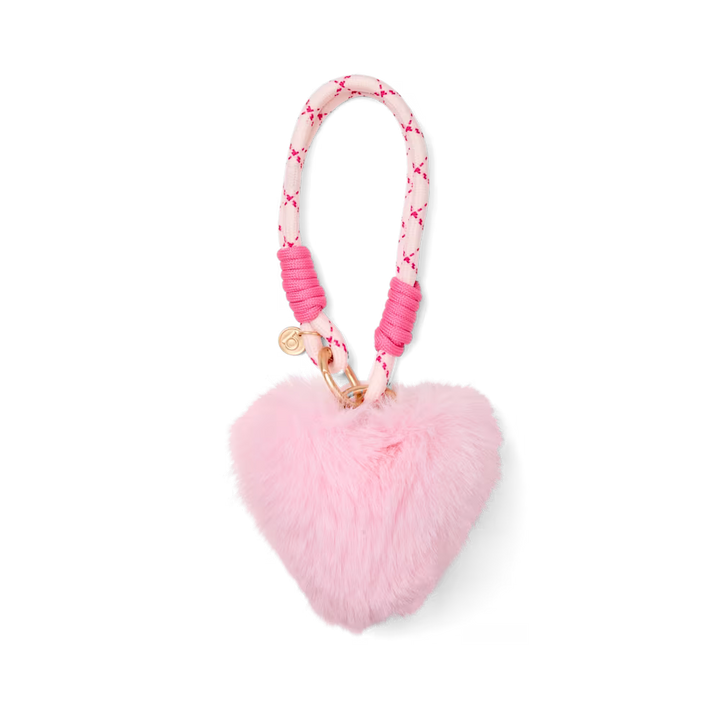 BOGG'D & CHARMED POUF PINK HEART POUF /681