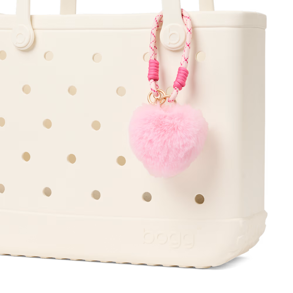 BOGG'D & CHARMED POUF PINK HEART POUF /681