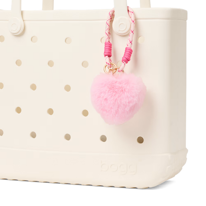 BOGG'D & CHARMED POUF PINK HEART POUF /681