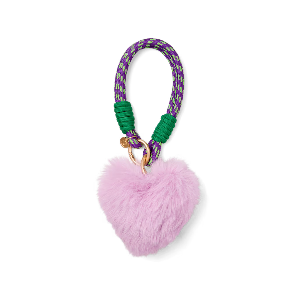 BOGG'D & CHARMED POUF PURPLE HEART POUF