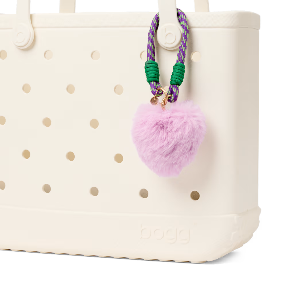 BOGG'D & CHARMED POUF PURPLE HEART POUF