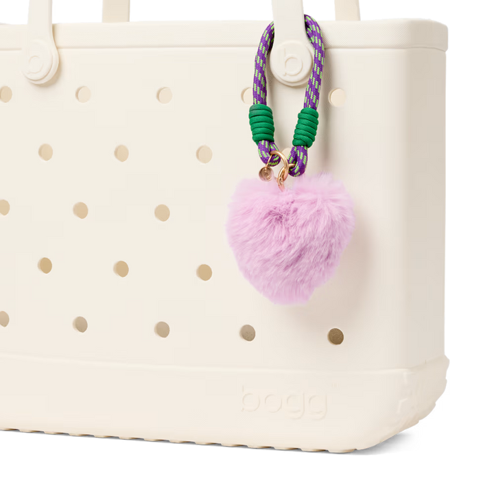BOGG'D & CHARMED POUF PURPLE HEART POUF